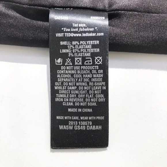 TED BAKER London Dabah Pencil skirt women size 2 US Small 4-6 Dark Floral Print - Picture 10 of 16